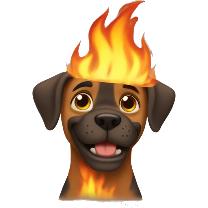 this is fine cat fire behind emoji