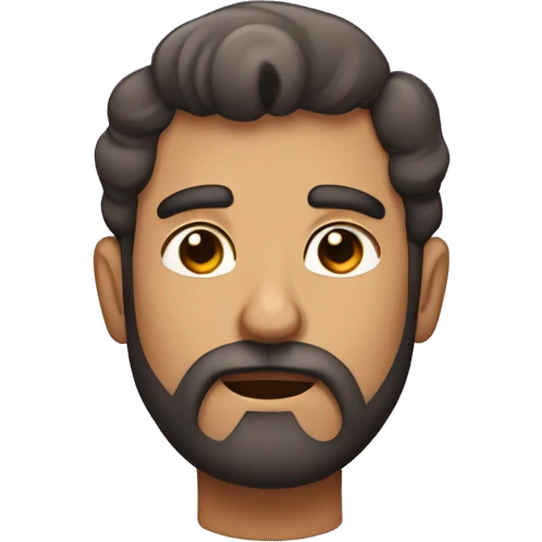 Hombre calvo con barba emoji
