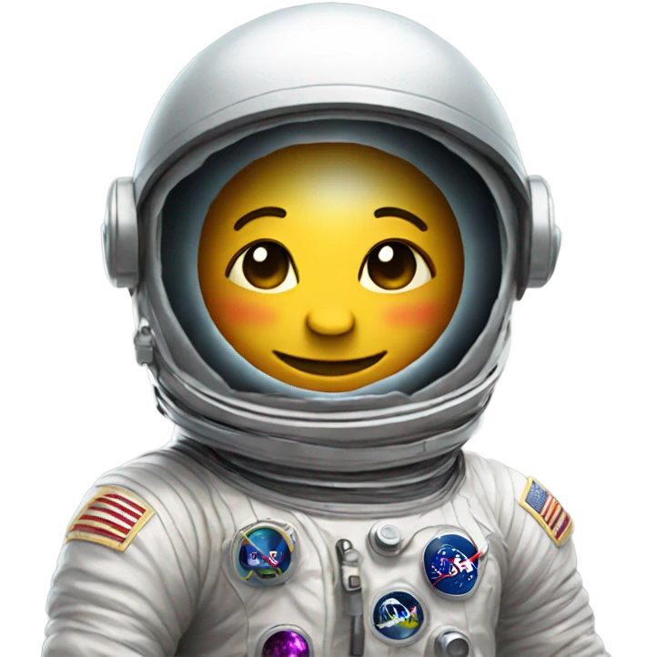 Astronaut with a disco ball for a helmet emoji