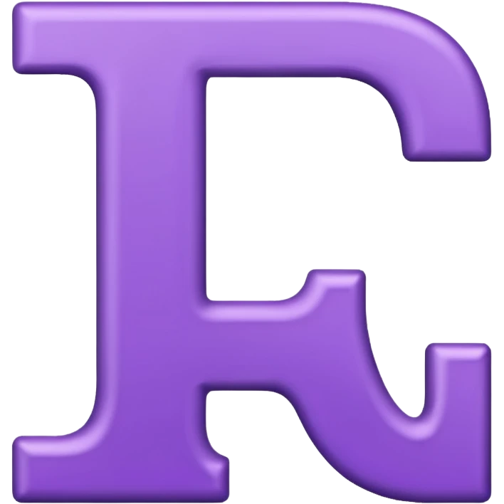 purple capital letter "T" alphabet emoji