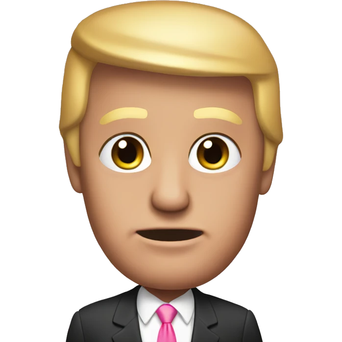Donald trump with pink nails emoji
