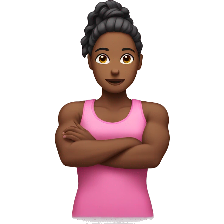 women in pink show biceps emoji