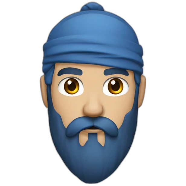 Karate blue eyes beard zen  emoji