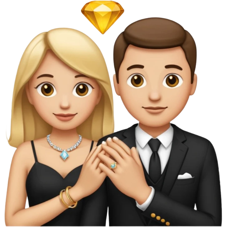Aesthetic Engagement couple ring emoji emoji