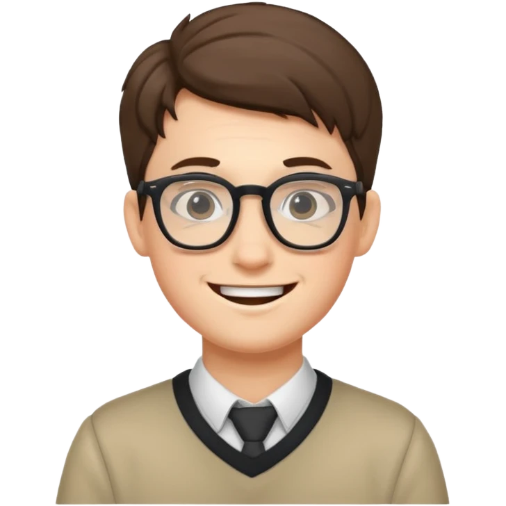 Nerdy boy with glasses emoji