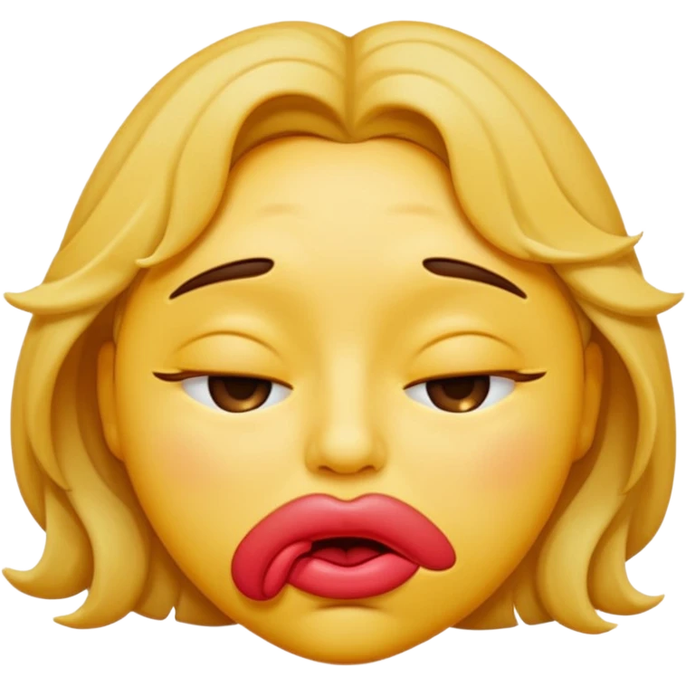 ￼Make emoji that has a scrunched face lips pucked eyes shut emoji