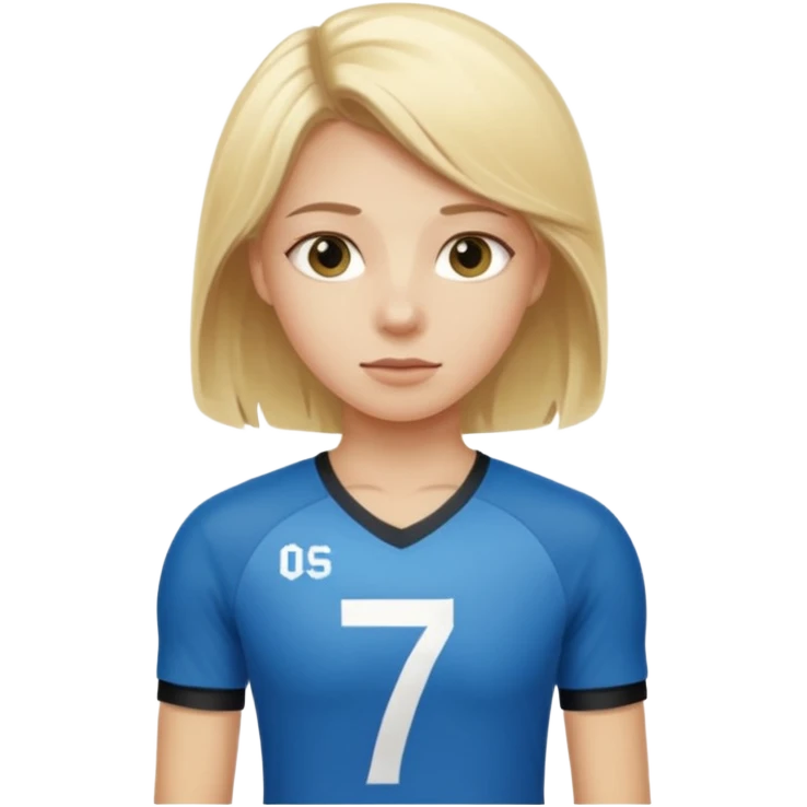 blonde Number 7 Printed Athlete emoji