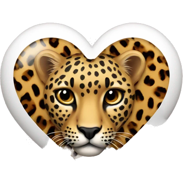 Heart with Leopard Print emoji