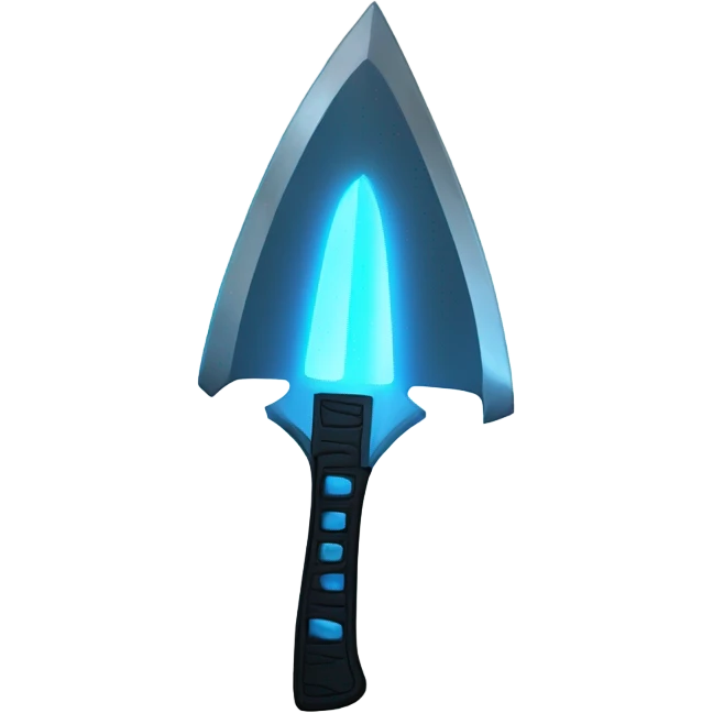 sci-fi machete with blue ray blade emoji
