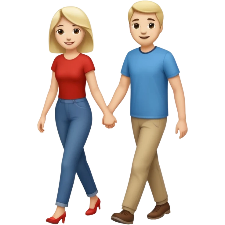 ligth couple walking full body emoji