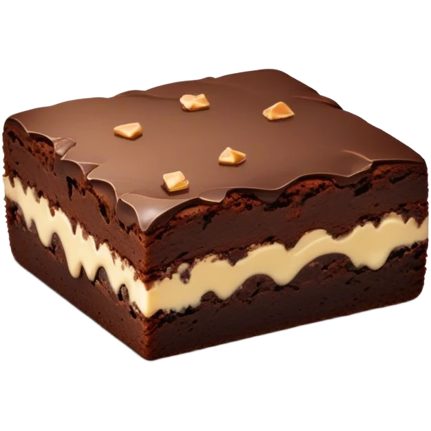 Cinematic Realistic Brownies, rich and dense with a deep chocolate hue, slightly cracked on top revealing the fudgy center, soft light reflecting off the warm surface, a few crumbs scattered around, glowing with an indulgent and comforting texture. emoji