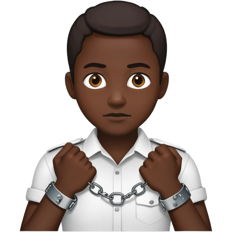 Dark skin christ handcuffed  emoji