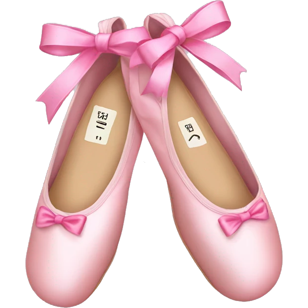 ballet slippers with pink bow emoji