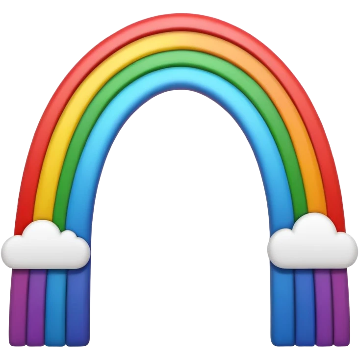 Rainbow in black and white emoji