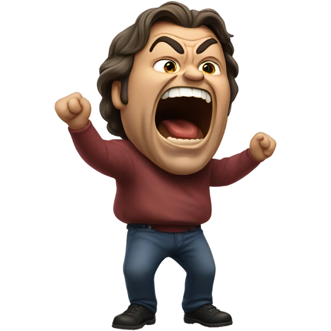 Jack black shouting emoji