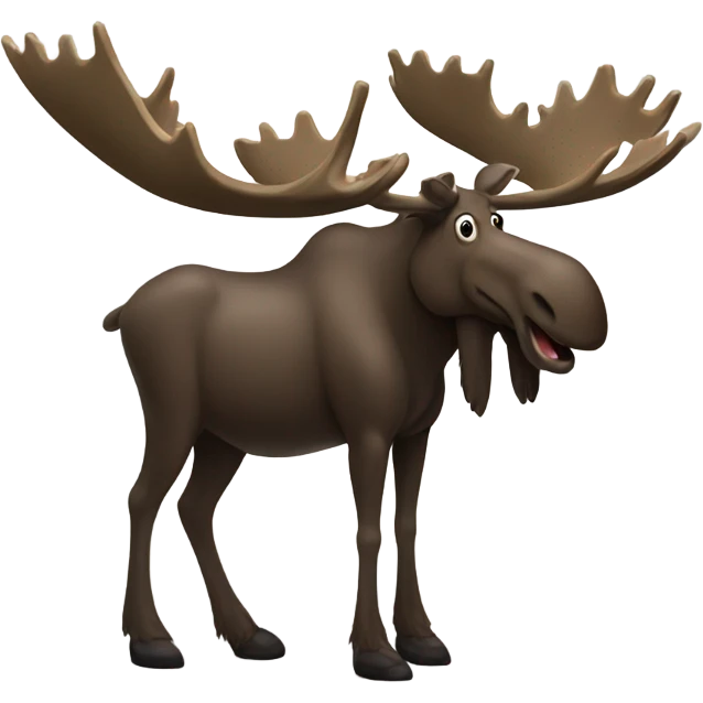 Moose with tires for legs emoji
