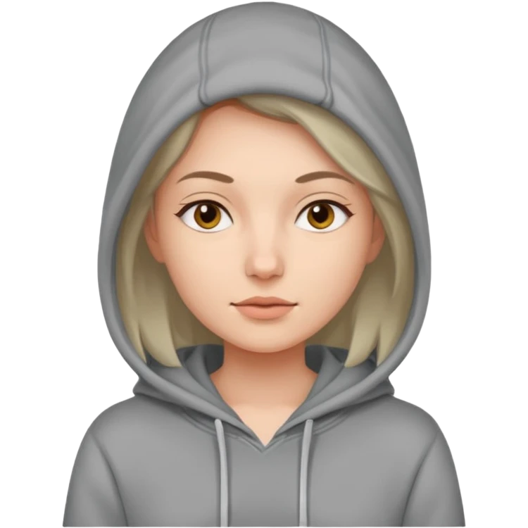 woman wear hoodie emoji