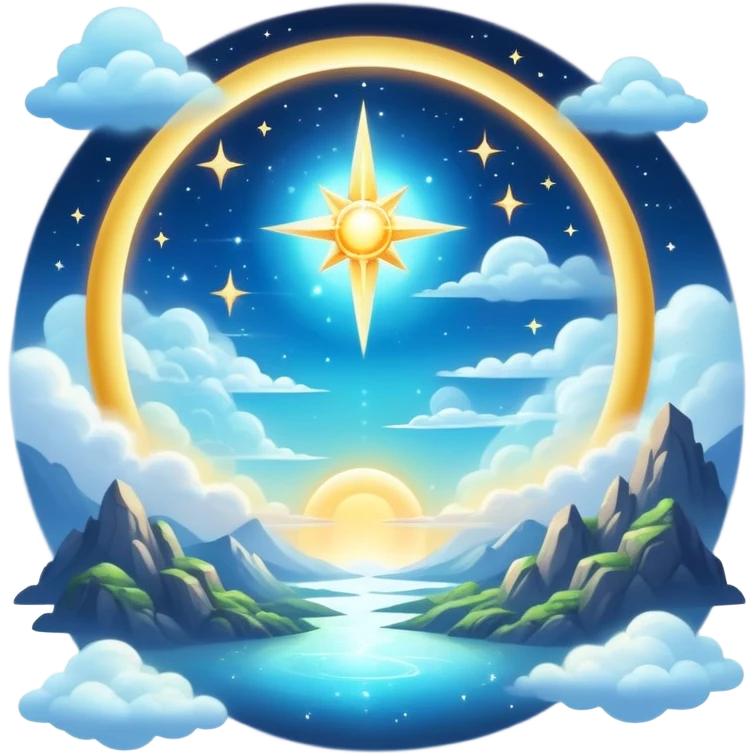 Epic divine celestial aesthetic-scenery emoji