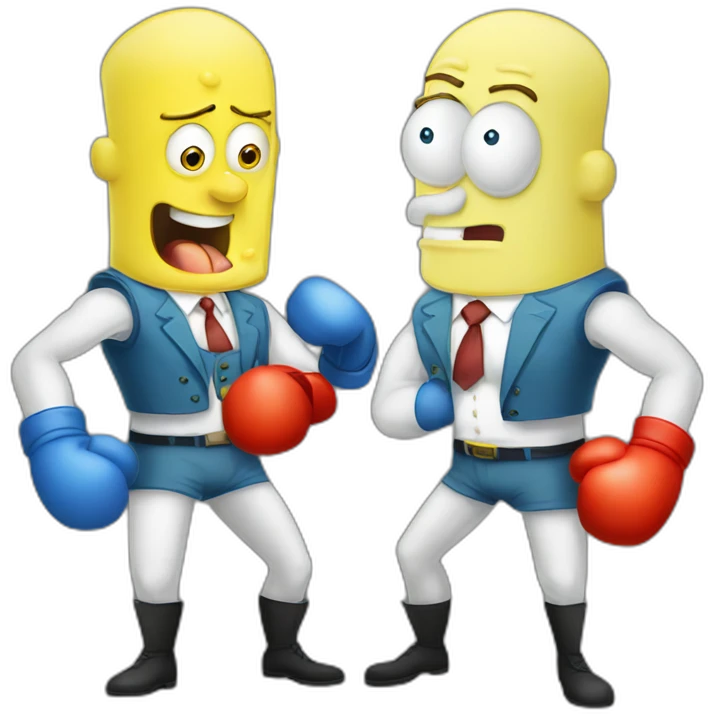 Vladimir Putin boxing spongebob squarepants emoji