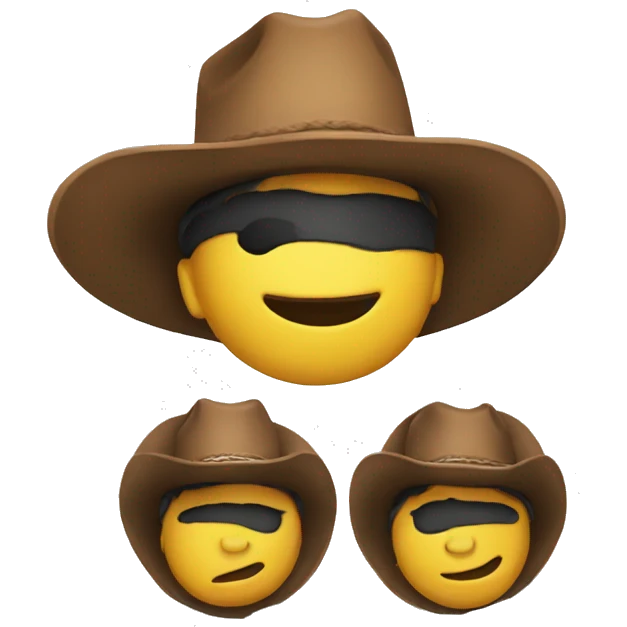 smiley with cowboy hat emoji