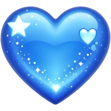 blue heart with sparkles emoji