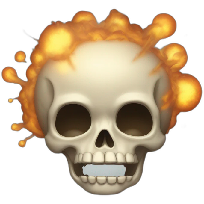 skull mindblown explosion sobbing emoji