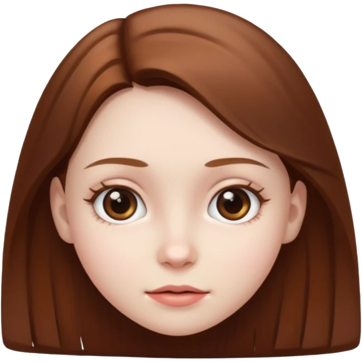 Girl with small eyes emoji