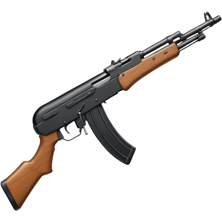 Realistic akm 47 ينظر جهة اليسار و مكتمل من جميع النواحي emoji