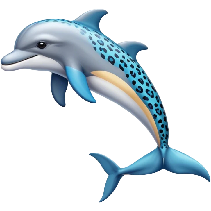 Dolphin with cheetah ￼ prints emoji
