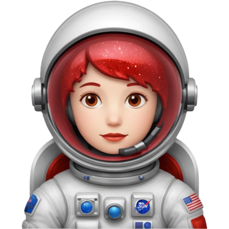 red glitter astronaut emoji