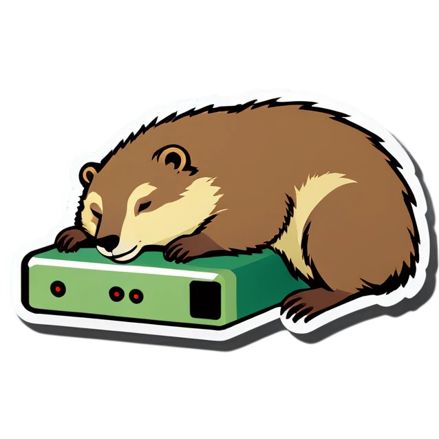 Marmot sleeping Sound alarm emoji