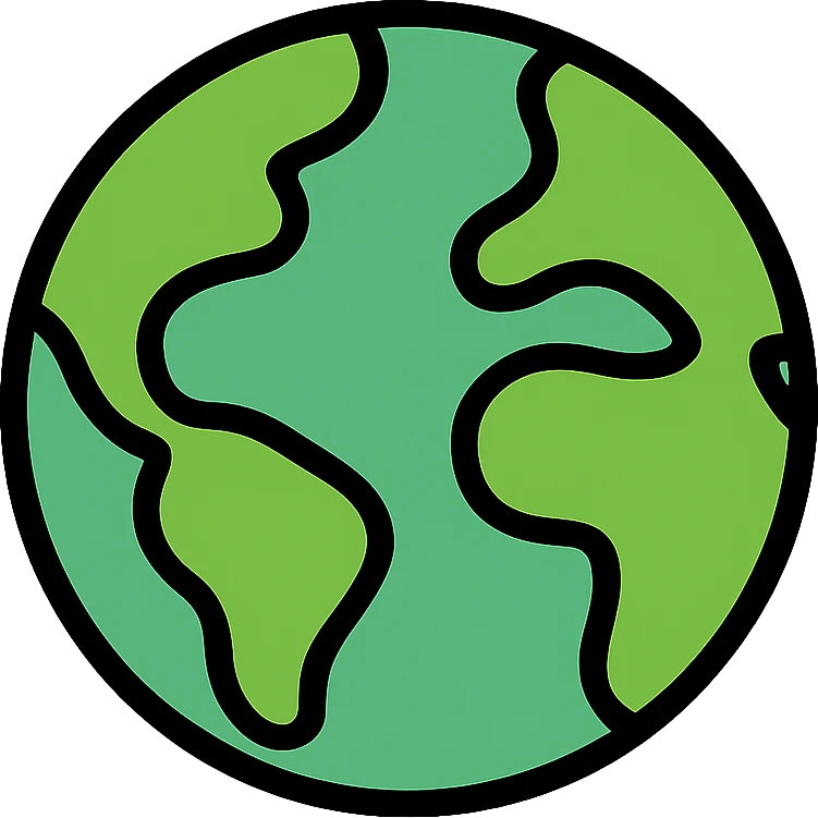 Green planet earth icon emoji