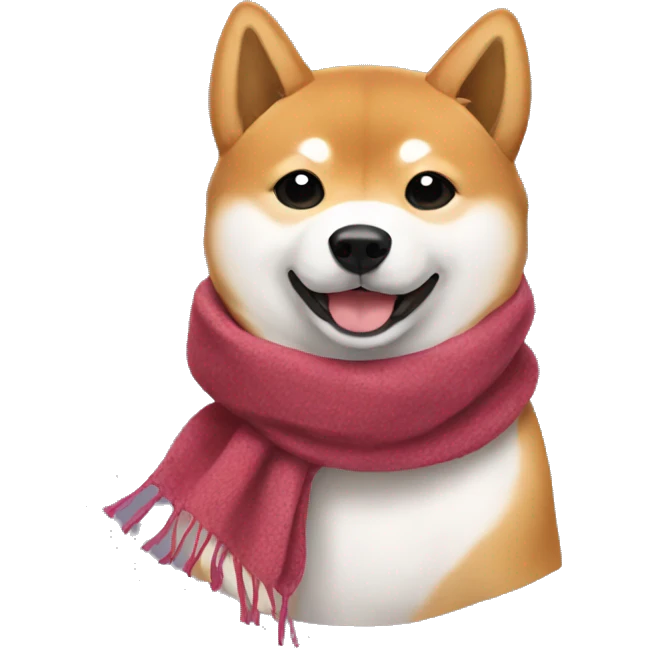 shiba wearing a scarf emoji