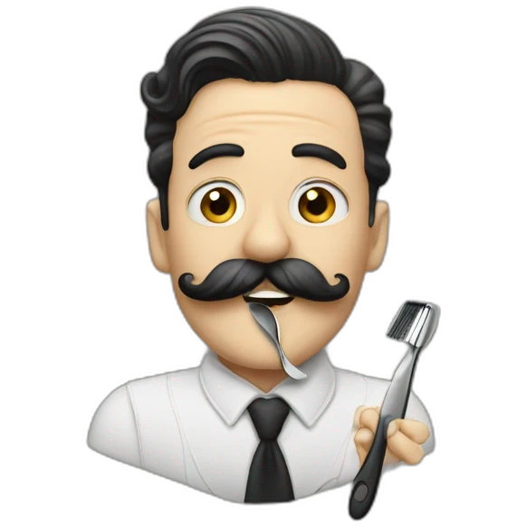 Chaplin razors his moustache emoji