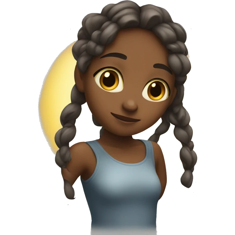 girl looking to sun emoji