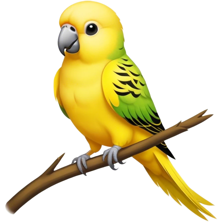 All yellow parakeet emoji