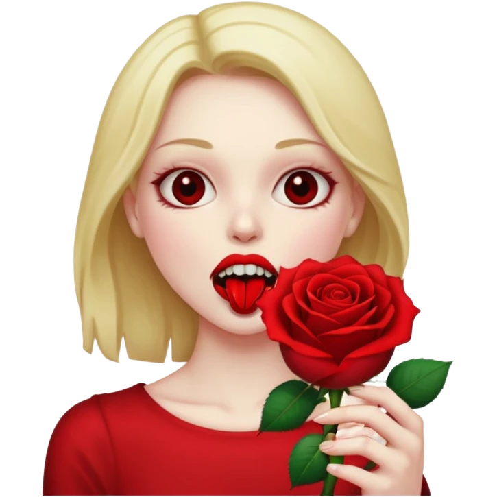 I want this emoji 💀 holding this in its mouth 🥀  emoji