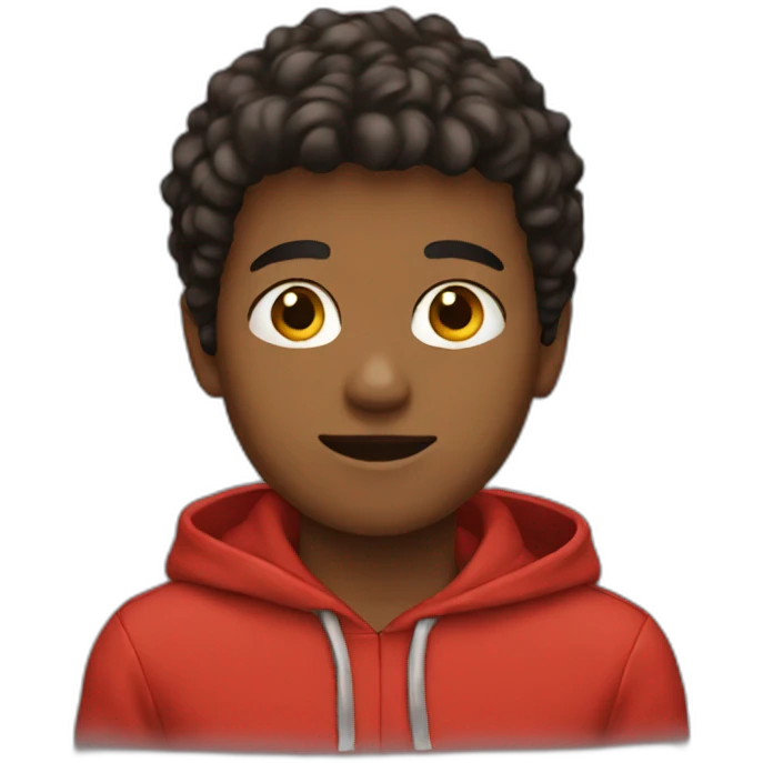 Boy in a red hoodie  emoji
