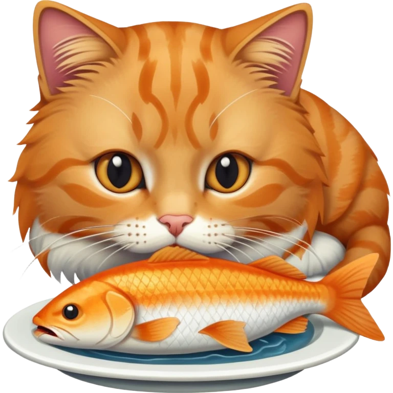 gato a comer peixe emoji