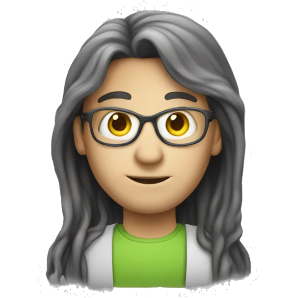teacher, alien, long-haired emoji