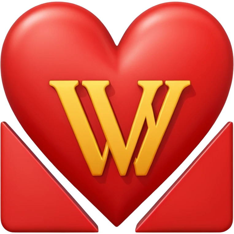 the letters M + V, in a heart  emoji