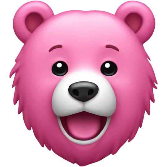 Pink bear  emoji