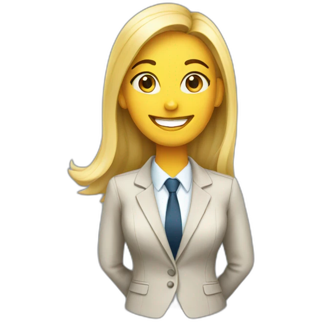 executive happy girl emoji