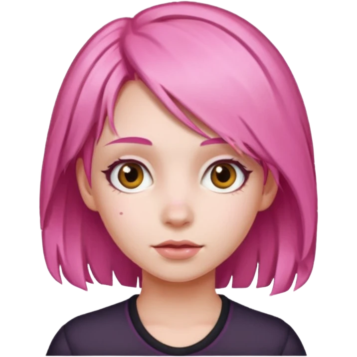 a girl with pink hair emoji