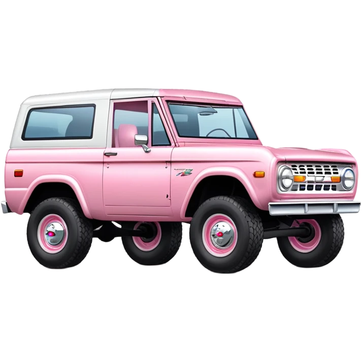 Light pink bronco truck emoji