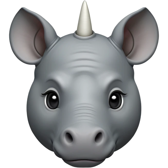 cinematic-noble-baby-rhinoceros-portrait-emoji,slate-grey-hide--poised-and-regal,-with-a-massive,-powerful-build-and-a-thick, white horn -deep-set-soulful-piercing-eyes,-simplified-yet-sharp-and-sophisticated-features,-highly-detailed,-large-black-eyes emoji