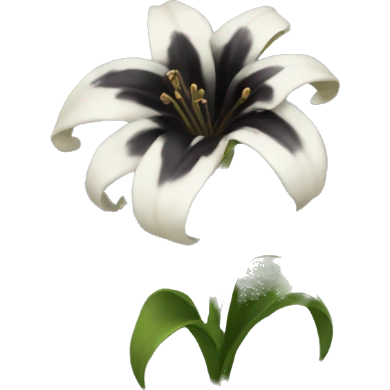Black lily  emoji