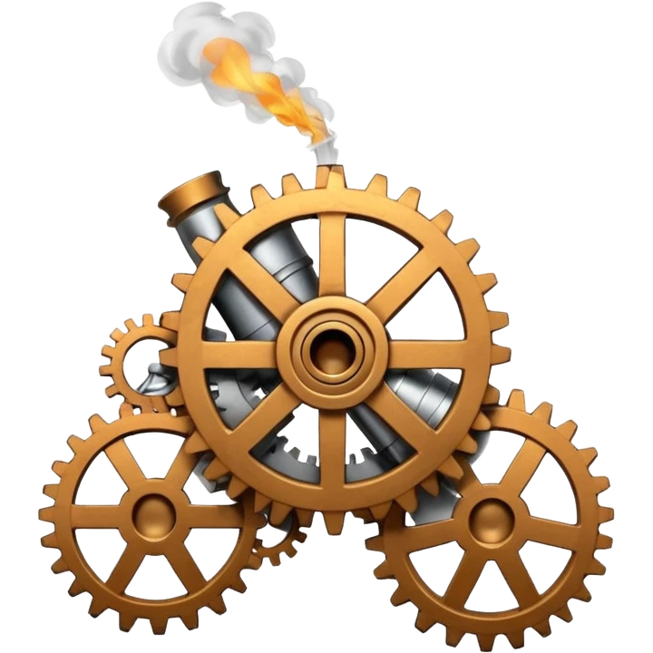 A cog smoking a cigarette emoji