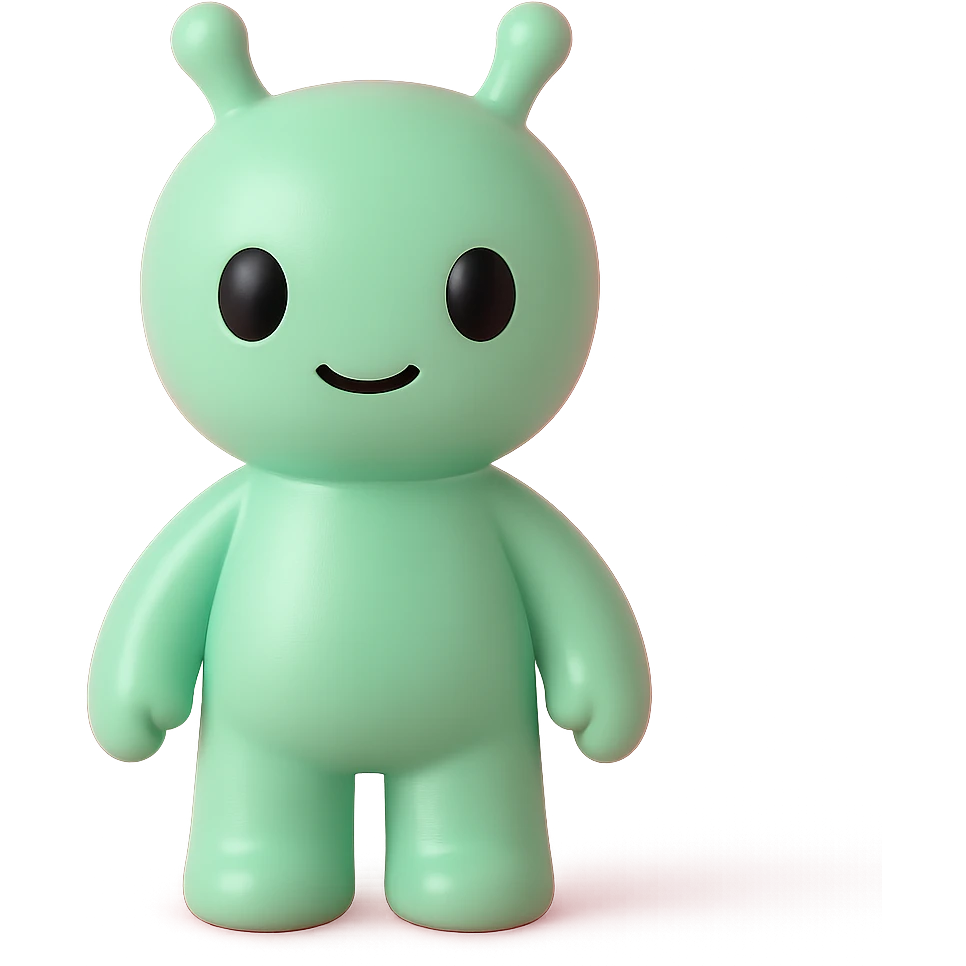alien with antennae and green skin, standing pose emoji