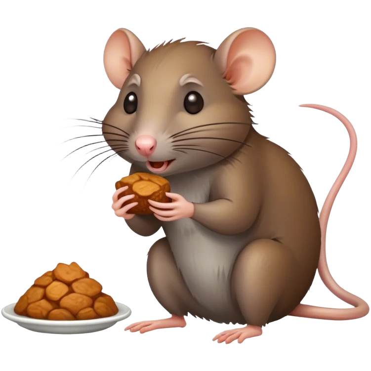 Rat eating  emoji